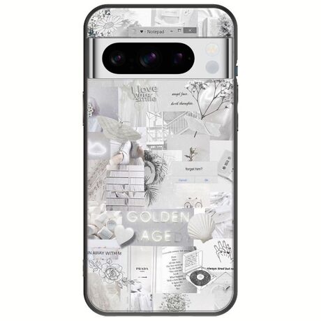 Aesthetic White Google Pixel 8 Pro 5G Black TPU (Μαύρη Σιλικόνη)