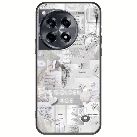 Aesthetic White OnePlus 12 5G Black TPU (Μαύρη Σιλικόνη)