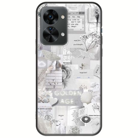 Aesthetic White OnePlus Nord 2T 5G Black TPU (Μαύρη Σιλικόνη)