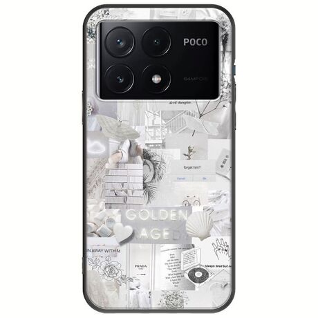 Aesthetic White Xiaomi Poco X6 Pro 5G Black TPU (Μαύρη Σιλικόνη)