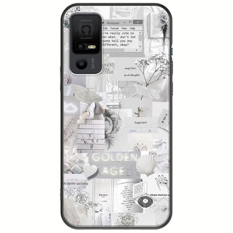 Aesthetic White TCL 40 NXTPAPER 5G Black TPU (Μαύρη Σιλικόνη)