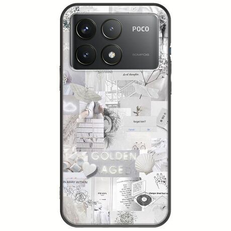 Aesthetic White Xiaomi Poco F6 Pro 5G Black TPU (Μαύρη Σιλικόνη)