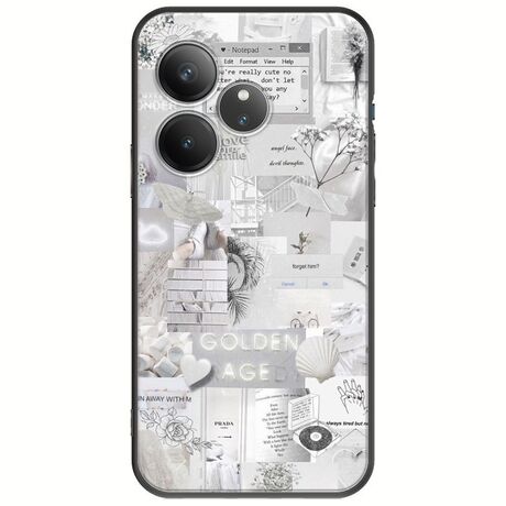 Aesthetic White Realme GT 6 5G Black TPU (Μαύρη Σιλικόνη)