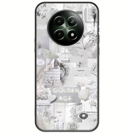 Aesthetic White Realme 12x 5G Black TPU (Μαύρη Σιλικόνη)