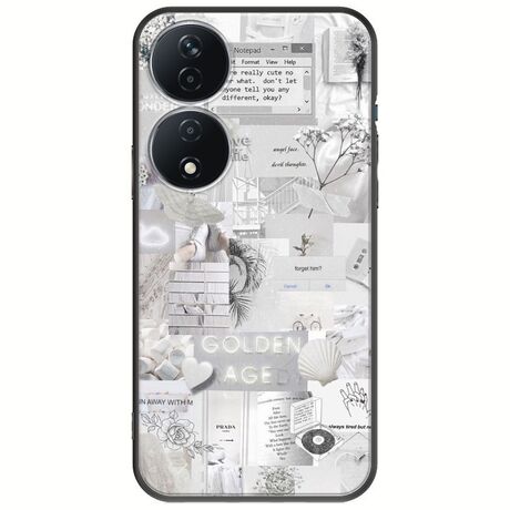 Aesthetic White Honor 90 Smart 5G Black TPU (Μαύρη Σιλικόνη)