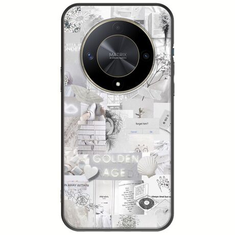 Aesthetic White Honor Magic 6 Lite 5G Black TPU (Μαύρη Σιλικόνη)