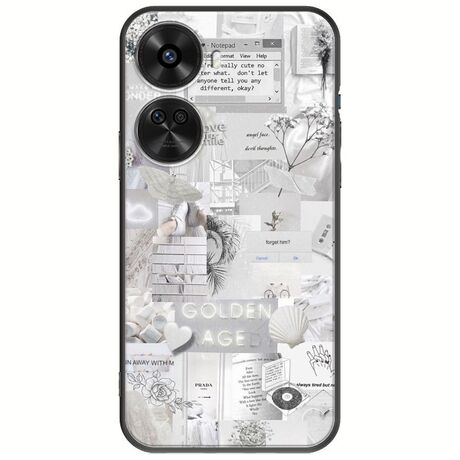 Aesthetic White Huawei Nova 12 SE Black TPU (Μαύρη Σιλικόνη)