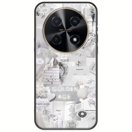 Aesthetic White Huawei Nova 12i Black TPU (Μαύρη Σιλικόνη)