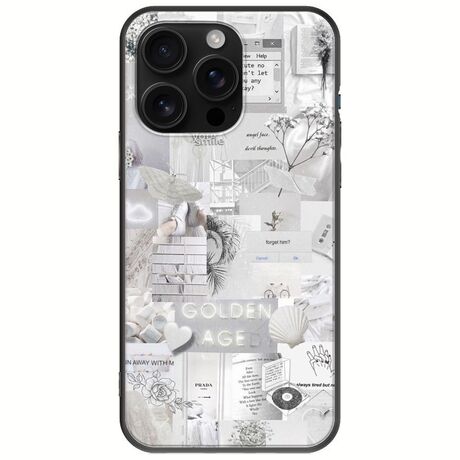 Aesthetic White iPhone 16 Pro Max Black TPU (Μαύρη Σιλικόνη)
