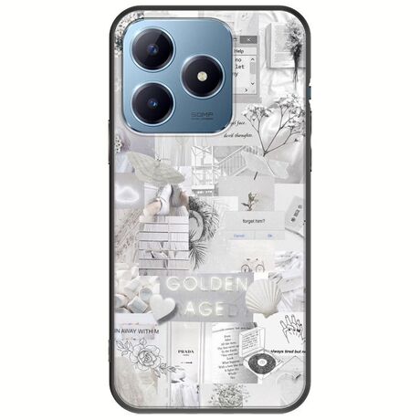 Aesthetic White Realme C63 Black TPU (Μαύρη Σιλικόνη)