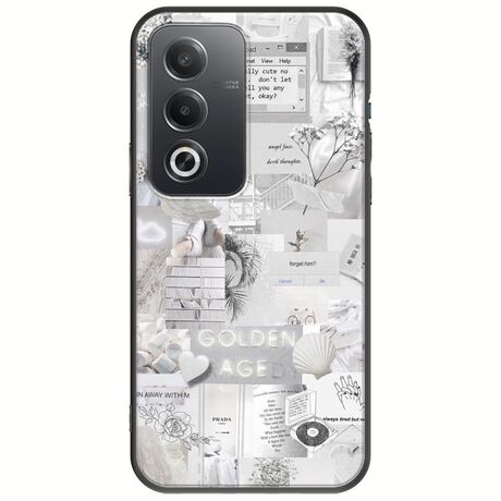 Aesthetic White Oppo A80 5G Black TPU (Μαύρη Σιλικόνη)