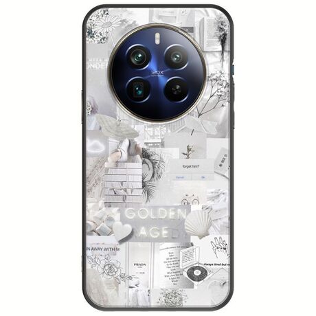 Aesthetic White Realme 12+ 5G Black TPU (Μαύρη Σιλικόνη)