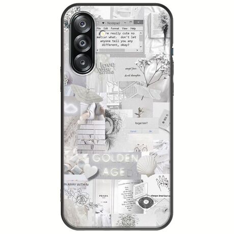 Aesthetic White Samsung Galaxy A26 5G  Black TPU (Μαύρη Σιλικόνη)
