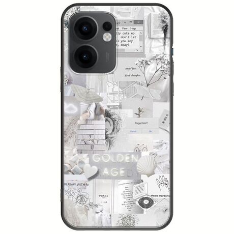 Aesthetic White Oppo Reno 13 F 5G Black TPU (Μαύρη Σιλικόνη)