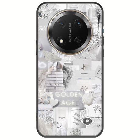 Aesthetic White Honor Magic 7 Lite 5G Black TPU (Μαύρη Σιλικόνη)