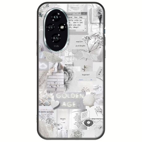 Aesthetic White Honor 200 5G Black TPU (Μαύρη Σιλικόνη)