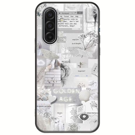 Aesthetic White Samsung Galaxy A17 4G / 5G Black TPU (Μαύρη Σιλικόνη)