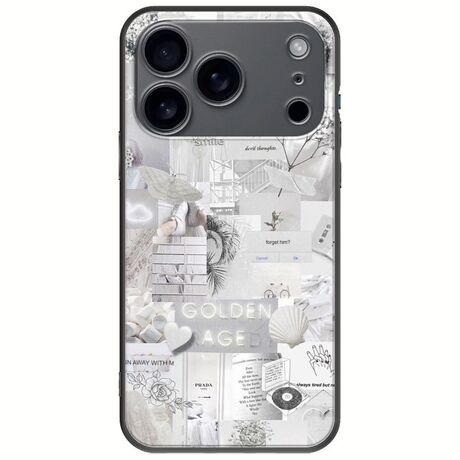 Aesthetic White iPhone 17 Pro Max Black TPU (Μαύρη Σιλικόνη)