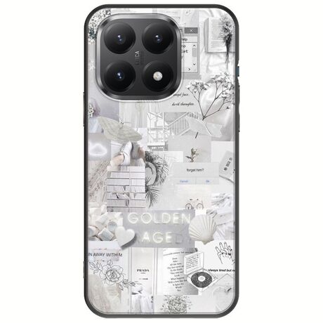 Aesthetic White Xiaomi 15T 5G Black TPU (Μαύρη Σιλικόνη)