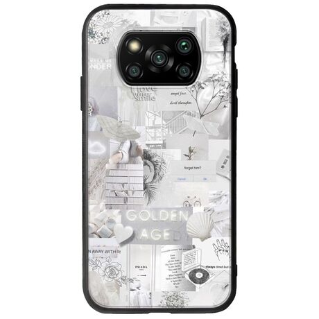 Aesthetic White Xiaomi Poco X3 NFC / X3 Pro Groove TPU (Tempered Glass και TPU)