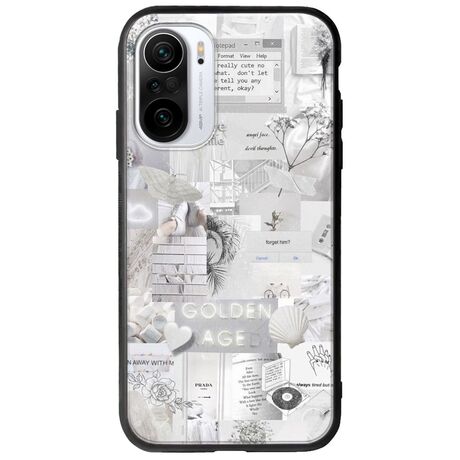 Aesthetic White Xiaomi Poco F3 Groove TPU (Tempered Glass και TPU)