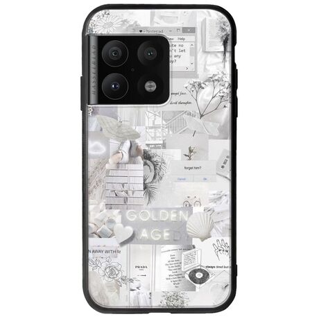 Aesthetic White OnePlus 10 Pro Groove TPU (Tempered Glass και TPU)