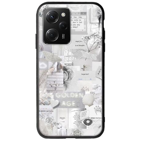 Aesthetic White Xiaomi Poco X5 Pro 5G Groove TPU (Tempered Glass και TPU)