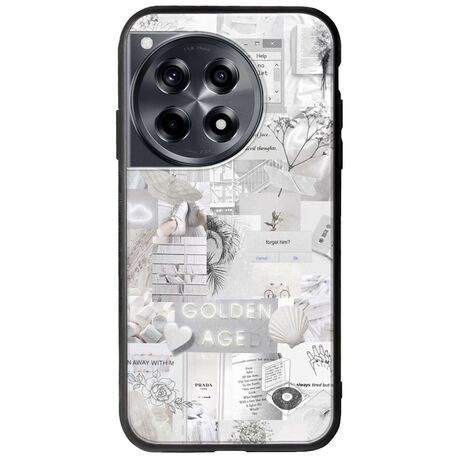 Aesthetic White OnePlus 12 5G Groove TPU (Tempered Glass και TPU)