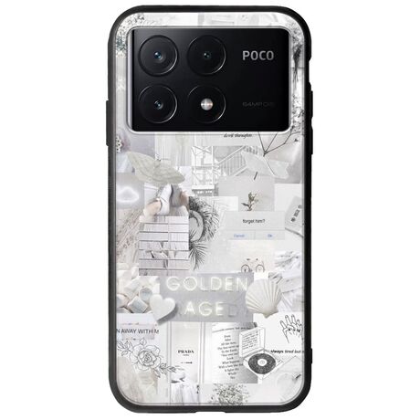 Aesthetic White Xiaomi Poco X6 Pro 5G Groove TPU (Tempered Glass και TPU)