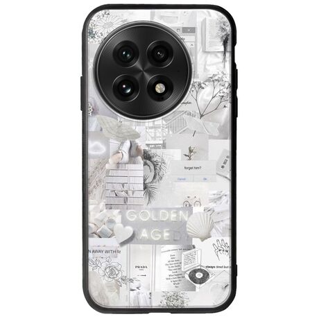 Aesthetic White OnePlus 13 5G Groove TPU (Tempered Glass και TPU)