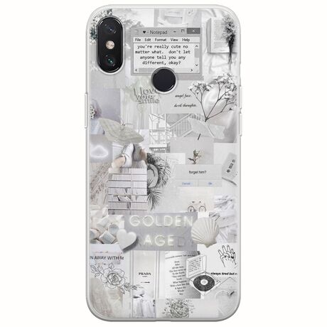 Aesthetic White Xiaomi Redmi Note 6 Pro Flexible TPU (Διάφανη Σιλικόνη)
