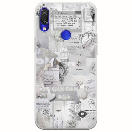 Aesthetic White Xiaomi Redmi Note 7 Flexible TPU (Διάφανη Σιλικόνη)
