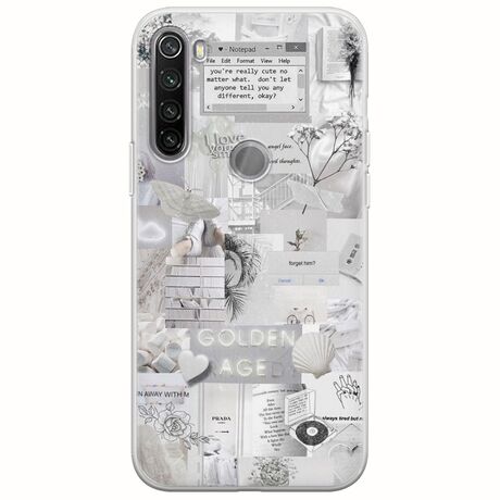 Aesthetic White Xiaomi Redmi Note 8T Flexible TPU (Διάφανη Σιλικόνη)
