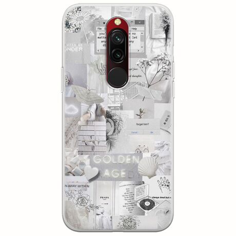 Aesthetic White Xiaomi Redmi 8 Flexible TPU (Διάφανη Σιλικόνη)