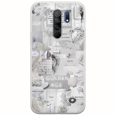 Aesthetic White Xiaomi Redmi 9 Flexible TPU (Διάφανη Σιλικόνη)