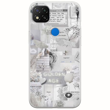 Aesthetic White Xiaomi Redmi 9C Flexible TPU (Διάφανη Σιλικόνη)