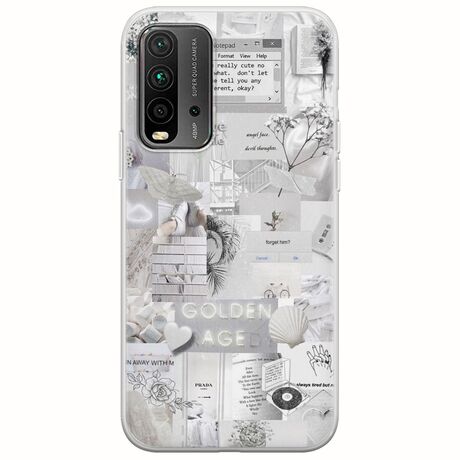 Aesthetic White Xiaomi Redmi 9T Flexible TPU (Διάφανη Σιλικόνη)