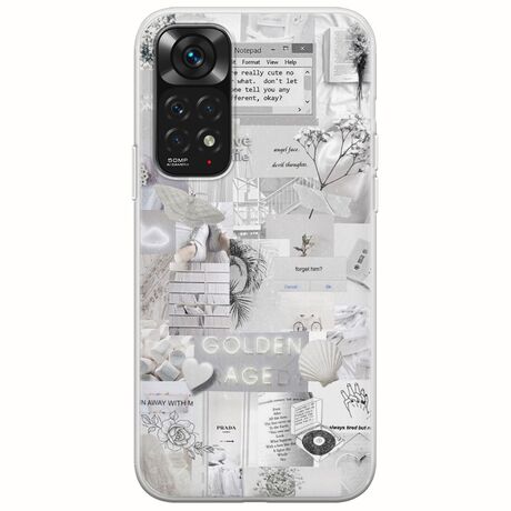 Aesthetic White Xiaomi Redmi Note 11 / 11s Flexible TPU (Διάφανη Σιλικόνη)