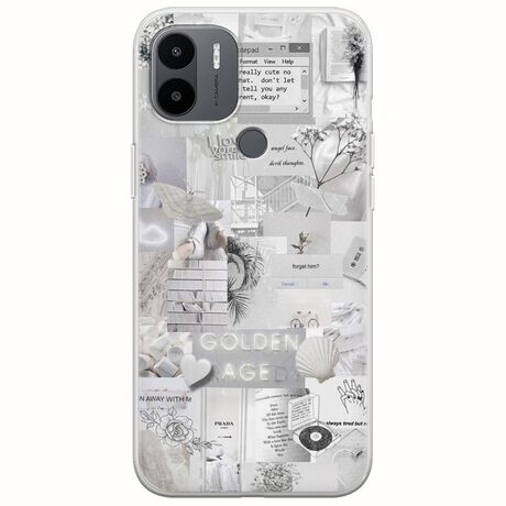 Aesthetic White Xiaomi Redmi A2 Plus Flexible TPU (Διάφανη Σιλικόνη)