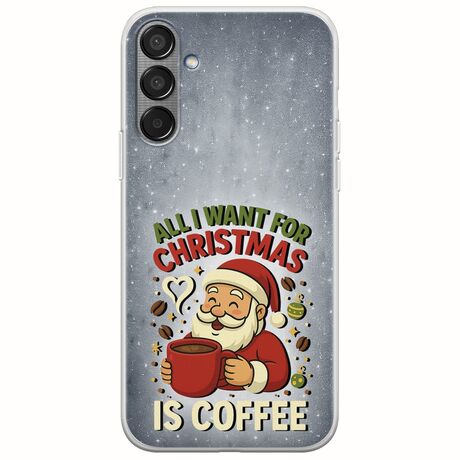 All I Want For Christmas Is - Coffee Samsung Galaxy M55 5G Flexible TPU (Διάφανη Σιλικόνη)