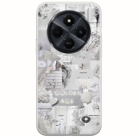 Aesthetic White Xiaomi Redmi 14C Flexible TPU (Διάφανη Σιλικόνη)