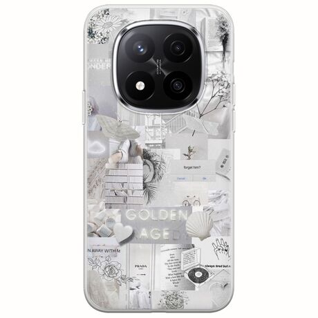 Aesthetic White Xiaomi Redmi Note 14 Pro 5G Flexible TPU (Διάφανη Σιλικόνη)