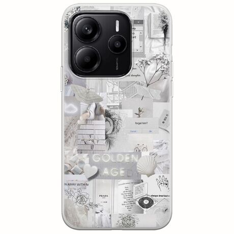 Aesthetic White Xiaomi Redmi Note 14 5G Flexible TPU (Διάφανη Σιλικόνη)