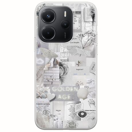 Aesthetic White Xiaomi Redmi Note 14 4G Flexible TPU (Διάφανη Σιλικόνη)