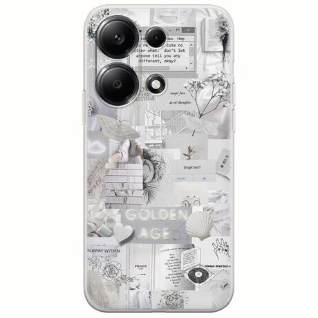 Aesthetic White Xiaomi Redmi Note 14S Flexible TPU (Διάφανη Σιλικόνη)
