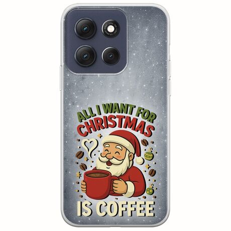 All I Want For Christmas Is - Coffee Motorola Moto G86 5G Flexible TPU (Διάφανη Σιλικόνη)