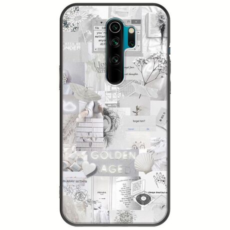 Aesthetic White Xiaomi Redmi Note 8 Pro Black TPU (Μαύρη Σιλικόνη)