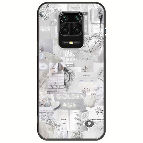 Aesthetic White Xiaomi Redmi Note 9S / 9 Pro / 9 Pro Max Black TPU (Μαύρη Σιλικόνη)