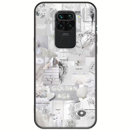 Aesthetic White Xiaomi Redmi Note 9 Black TPU (Μαύρη Σιλικόνη)
