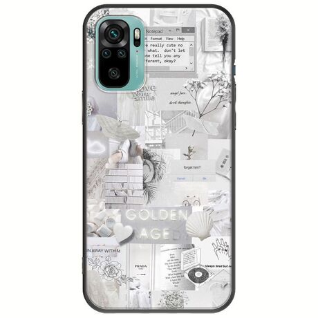 Aesthetic White Xiaomi Redmi Note 10 / 10s Black TPU (Μαύρη Σιλικόνη)